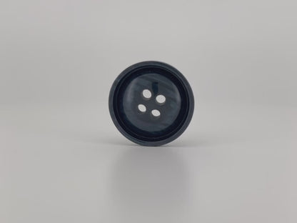 Dark Blue Vintage Look Pearl Imitation Buttons, 15mm & 20mm (24L & 32L). 4-Hole Sew On for Suits, Pants, Dresses, Coats, Jackets & Sweaters