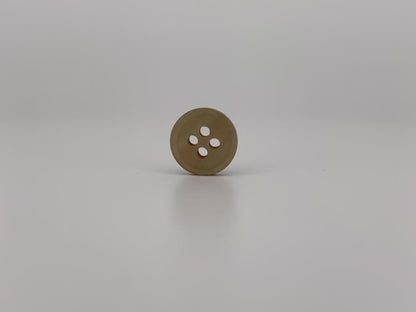 Light Neutral Rimmed Pearl Imitation Buttons with Beautiful Effect, 9mm-11.5mm (14L-18L). 4-Hole Sew On for Shirts, Blouses & Apparel