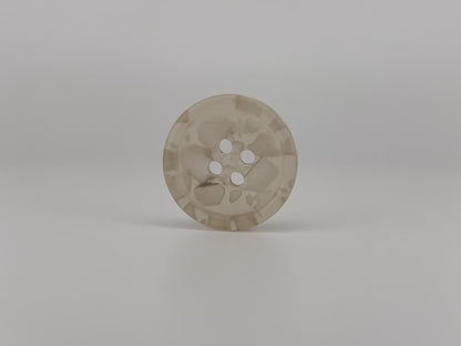White Camouflage Buttons, 15-25mm (24L-40L). Multi Colored. 4-Hole Sew On for Suits, Pants, Dresses, Coats, Jackets & Sweaters