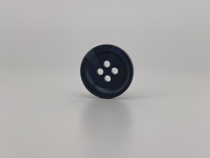 Black Horn Imitation Resin Buttons, 18mm & 25mm (28L & 40L). 4-Hole Sew On for Suits, Pants, Dresses, Coats, Jackets & Sweaters