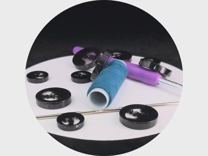 Black Translucent Horn Imitation Buttons with Solid Rim. 18-28mm (28L-44L), 2-Hole Sew On, for Jackets, Coats, Apparel & Crafts