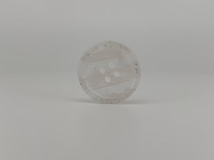 Off-White Marbled Pattern Buttons, Multi-Colored. 10-20mm (16L-32L). Recycled Plastic, 4-Hole Sew On for Shirts, Dresses, Coats, Jackets